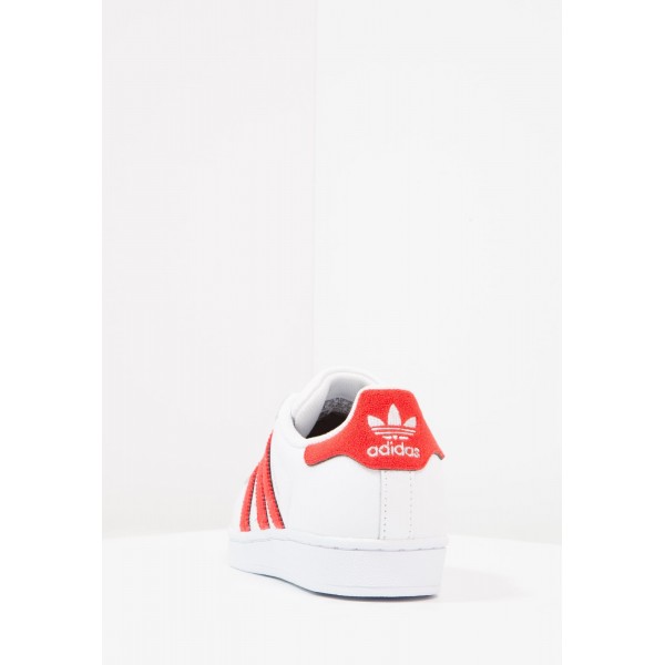 Damen / Herren Adidas Originals SUPERSTAR - Fitnessschuhe Low - Weiß/Footwear Weiß/Scharlachrot Rot/Solar Rot