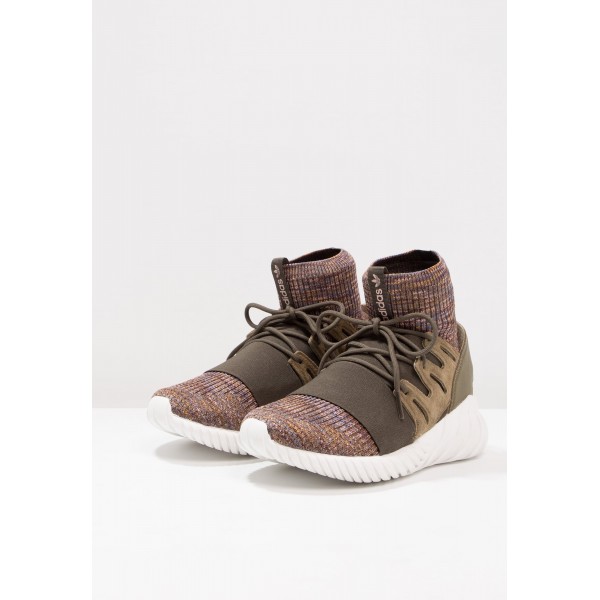 Damen / Herren Adidas Originals TUBULAR DOOM PK - Trainingsschuhe Hoch - Trace Olive/Mittelbraun/Kristallweiß