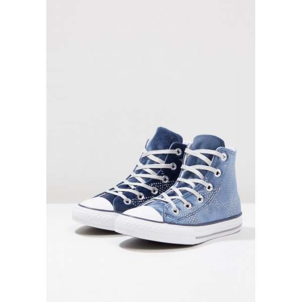 Kinder Converse CTAS HI VELVET STARS - Freizeitschuhe Hoch - Marineblau/Weiß