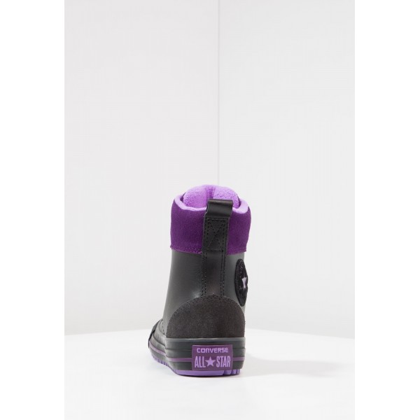 Kinder Converse CHUCK TAYLOR ALL STAR ASPHALT BOOT - Laufschuhe Hoch - Obsidian Schwarz/Nacht Lila/Violet