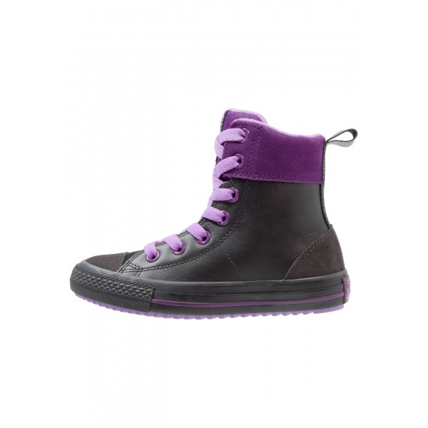 Kinder Converse CHUCK TAYLOR ALL STAR ASPHALT BOOT - Laufschuhe Hoch - Obsidian Schwarz/Nacht Lila/Violet