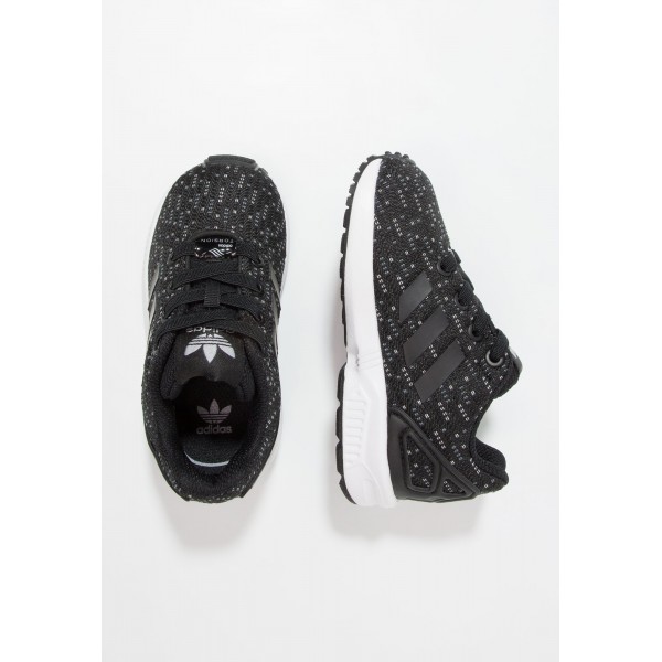 Kinder Adidas Originals ZX FLUX - Slipper - Anthrazit Schwarz/Schwarz/Weiß/Footwear Weiß