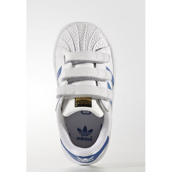 Kinder Adidas Originals SUPERSTAR CF - Laufschuhe Low - Weiß/Euro Blau