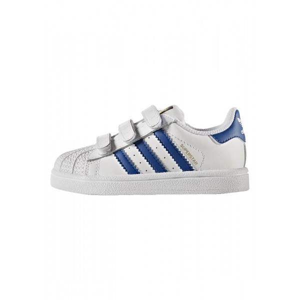 Kinder Adidas Originals SUPERSTAR CF - Laufschuhe Low - Weiß/Euro Blau