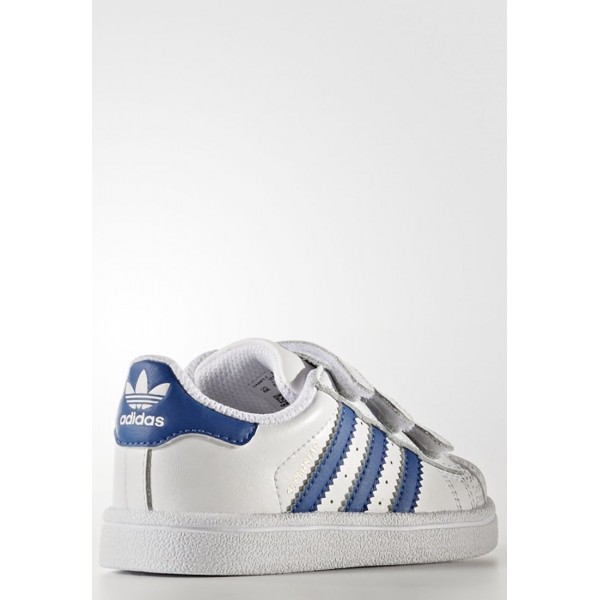 Kinder Adidas Originals SUPERSTAR CF - Laufschuhe Low - Weiß/Euro Blau