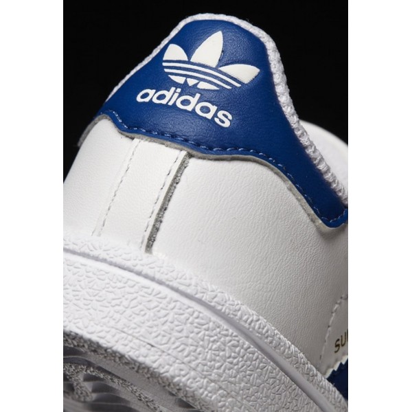 Kinder Adidas Originals SUPERSTAR CF - Laufschuhe Low - Weiß/Euro Blau