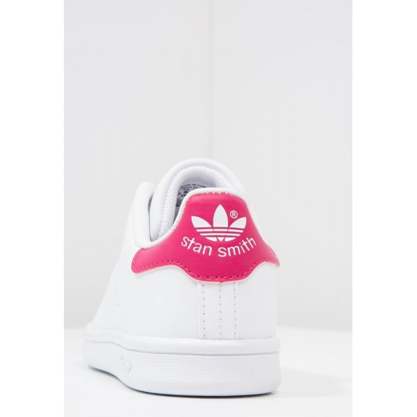 Kinder Adidas Originals STAN SMITH - Schuhe Low - Weiß/Himbeerrot/Bold Pink