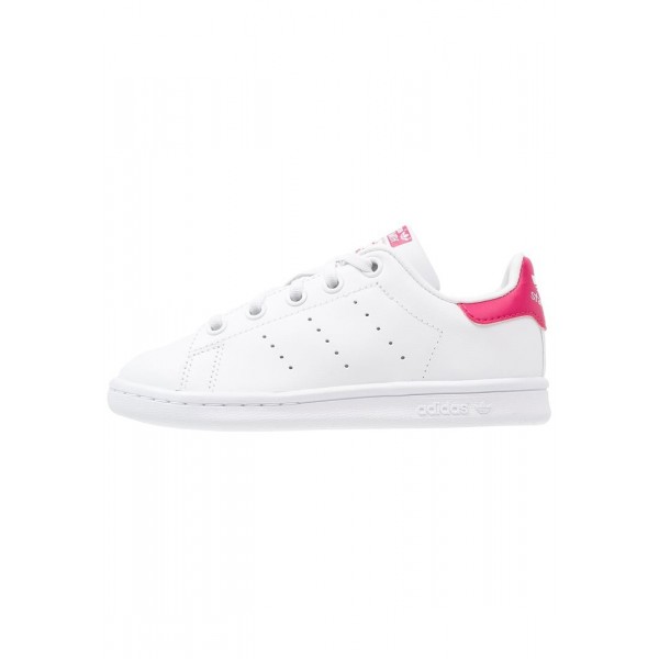Kinder Adidas Originals STAN SMITH - Schuhe Low - Weiß/Himbeerrot/Bold Pink