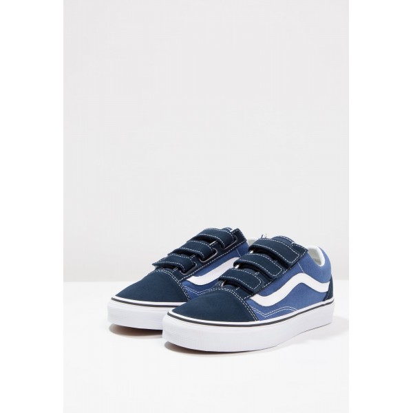 Damen / Herren Vans UA OLD SKOOL V - Fitnessschuhe Low - Dunkelblau/Denim Blau/Weiß