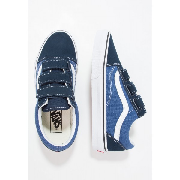 Damen / Herren Vans UA OLD SKOOL V - Fitnessschuhe Low - Dunkelblau/Denim Blau/Weiß