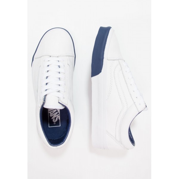 Damen / Herren Vans UA OLD SKOOL - Sportschuhe Low - Weiß/Dunkel Mitternachtsblau