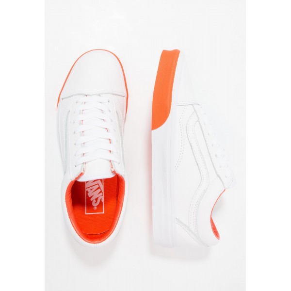Damen / Herren Vans UA OLD SKOOL - Schuhe Low - True Weiß/Mango Orange