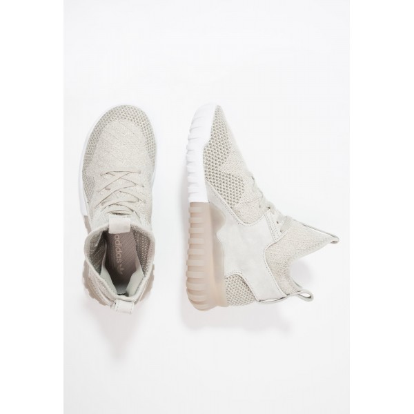 Damen / Herren Adidas Originals TUBULAR X - Laufschuhe Hoch - Hellgrau/Elfenbein Weiß/Hellgrün