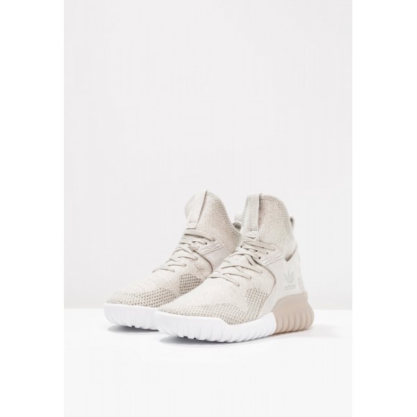 Damen / Herren Adidas Originals TUBULAR X - Laufschuhe Hoch - Hellgrau/Elfenbein Weiß/Hellgrün