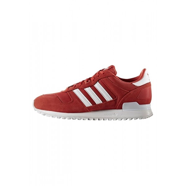 Damen / Herren Adidas Originals ZX 700 - Schuhe Low - Dunkel Firebrick Rot/Weiß/Footwear Weiß