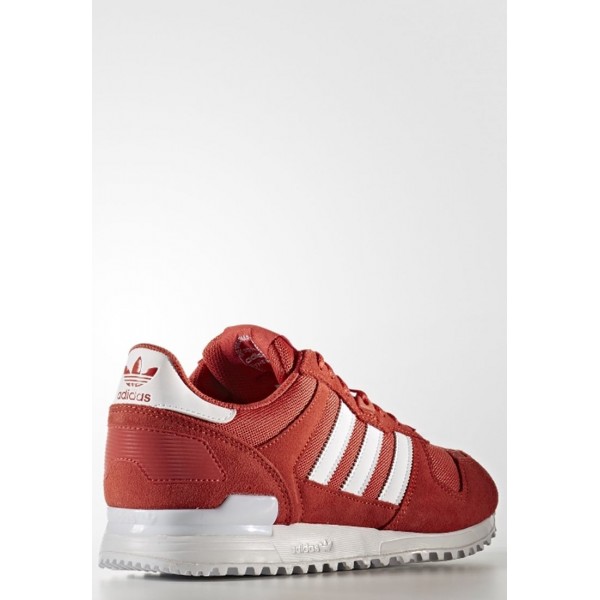 Damen / Herren Adidas Originals ZX 700 - Schuhe Low - Dunkel Firebrick Rot/Weiß/Footwear Weiß