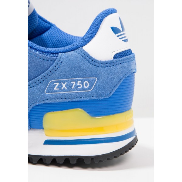 Damen / Herren Adidas Originals ZX 750 - Trainingsschuhe Low - Dodger Blau/Weiß/Footwear Weiß/Gelb