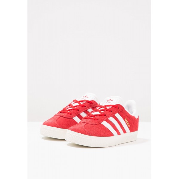 Kinder Adidas Originals GAZELLE I - Running Sneakers Low - Scharlachrot/Hochrot/Weiß/Gold