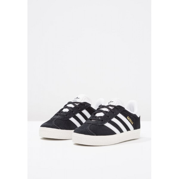 Kinder Adidas Originals GAZELLE I - Shoes Running Low - Anthrazit Schwarz/Core Black/Weiß/Gold Metallic