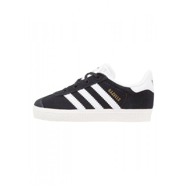 Kinder Adidas Originals GAZELLE I - Shoes Running Low - Anthrazit Schwarz/Core Black/Weiß/Gold Metallic
